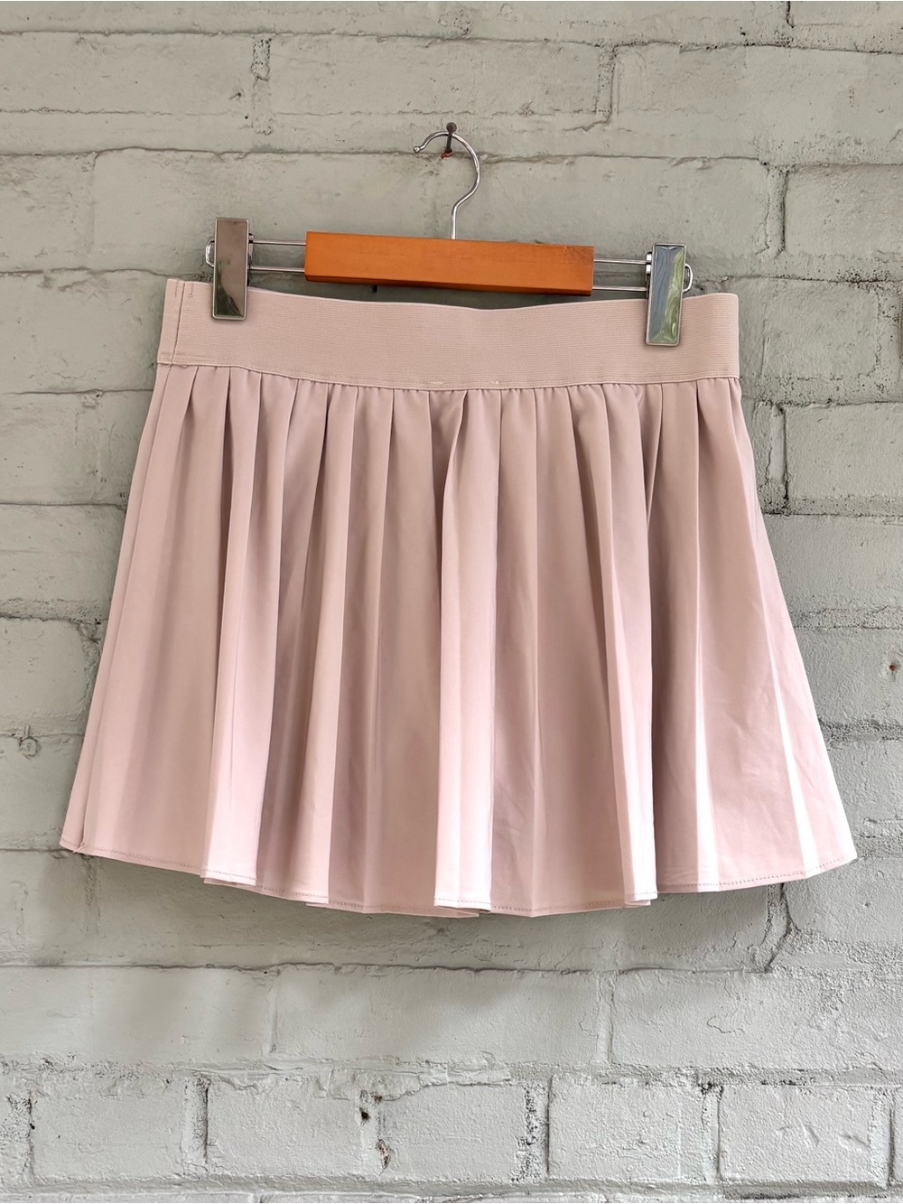 Pleated Mini Tennis Skirt - Light Beige